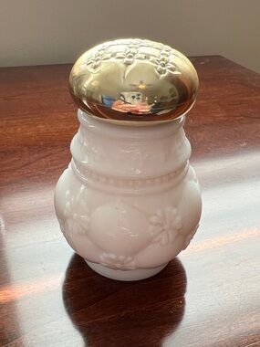 Vintage Avon Powder Sachet White Milk Glass